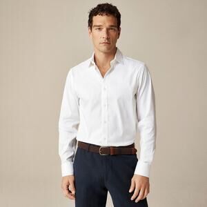 J. Crew Tech Bowery Performance Stretch Dress Shirt Spread Collar White Sz M NWT